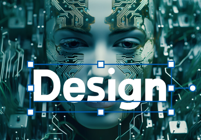 Design 글씨뒤 AI인간이미지