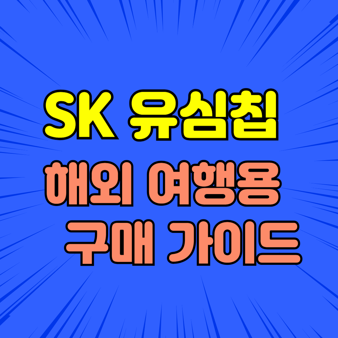해외여행용 SK 유심칩 구매 가이드