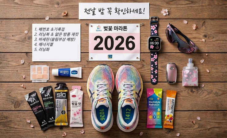 마라톤 필수 준비물 체크리스트