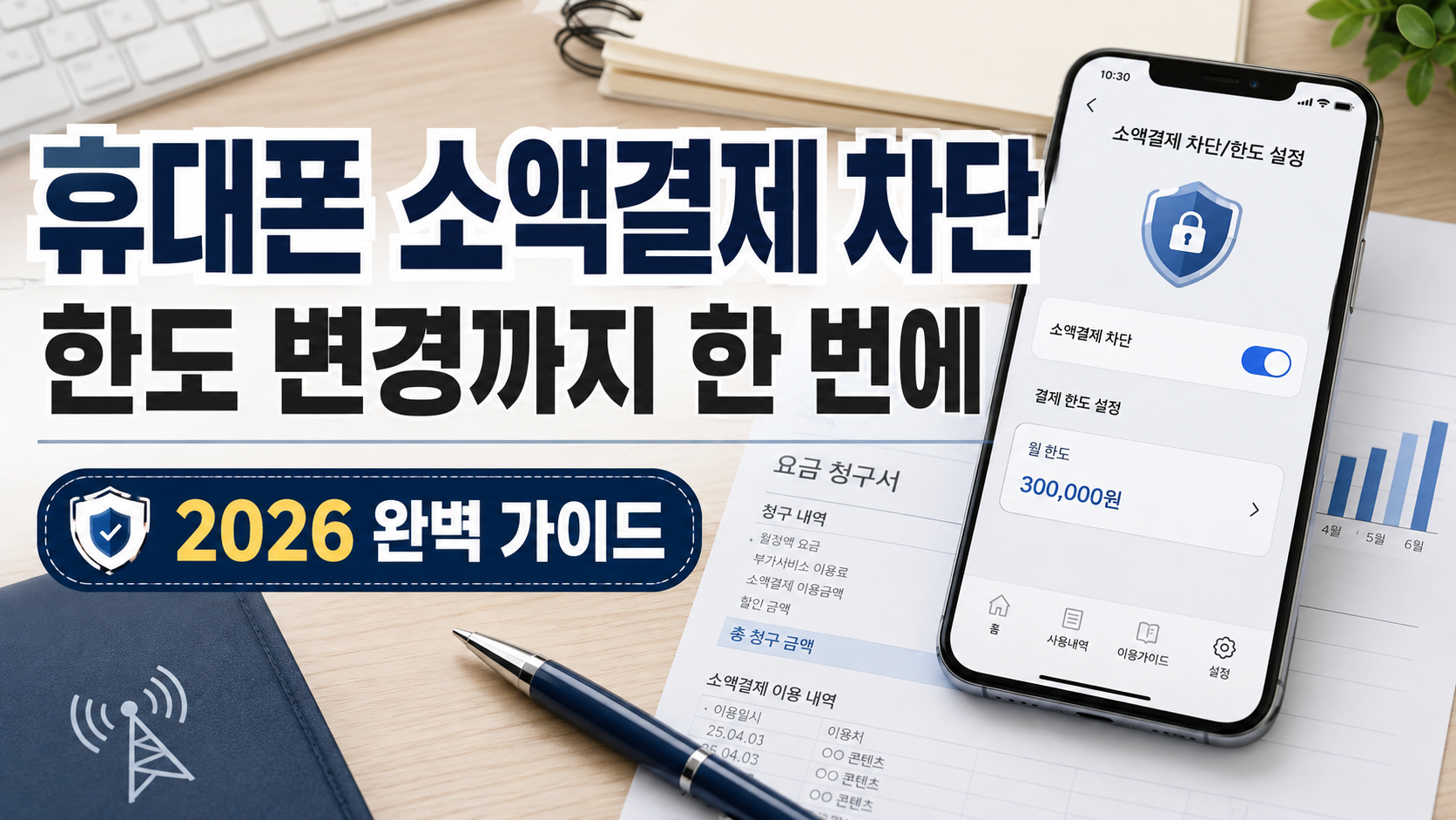 휴대폰 소액결제 차단 방법 2026|SKT·KT·LGU+ 한도 변경까지 총정리