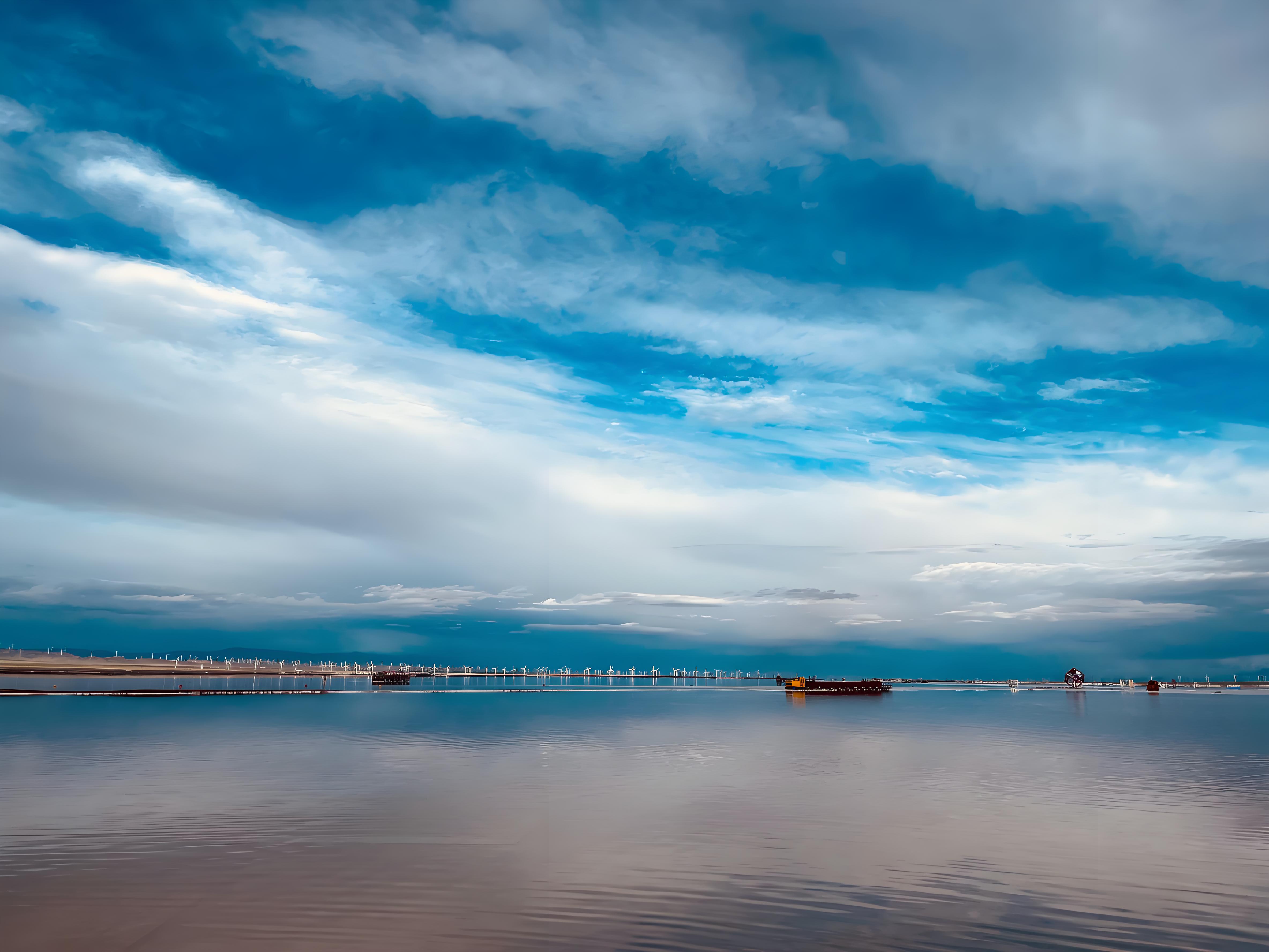 중국 '차카염호'(茶卡盐湖) 사진
