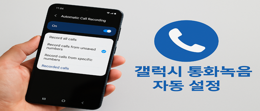 갤럭시 통화녹음 자동 설정 방법