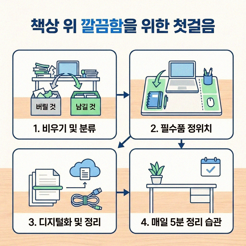 책상 주변 먼지 걱정 끝내는 쉬운 정리 습관