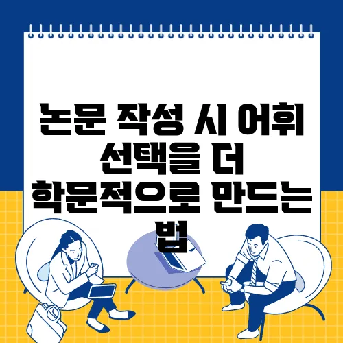 논문 작성 시 어휘 선택을 더 학문적으로 만드는 법