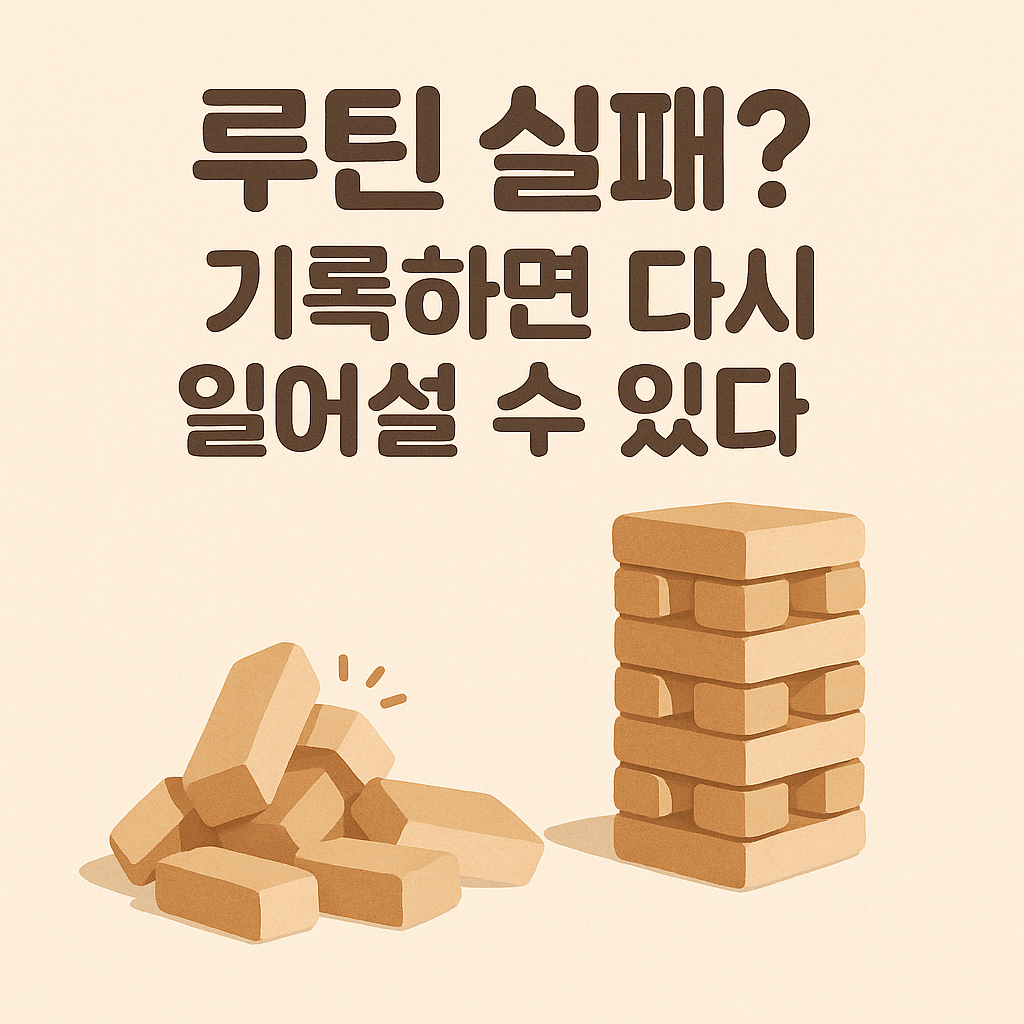 루틴 실패 해도 다시 일어설 수 있다. 무너진 젠가 사진
