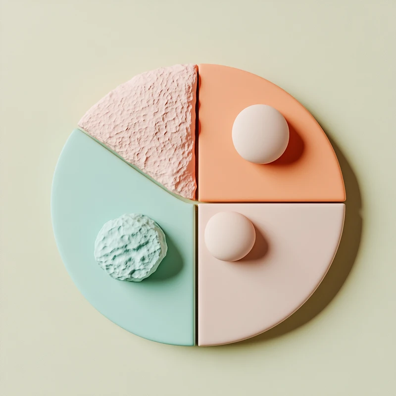 나스닥100 연금 ETF 자산배분을 보여주는 파이차트. 자산배분 전략, 연금 포트폴리오, ETF 종류별 투자비중, 균형잡힌 분산투자, 장기 성장효과 강조한 시각 자료.