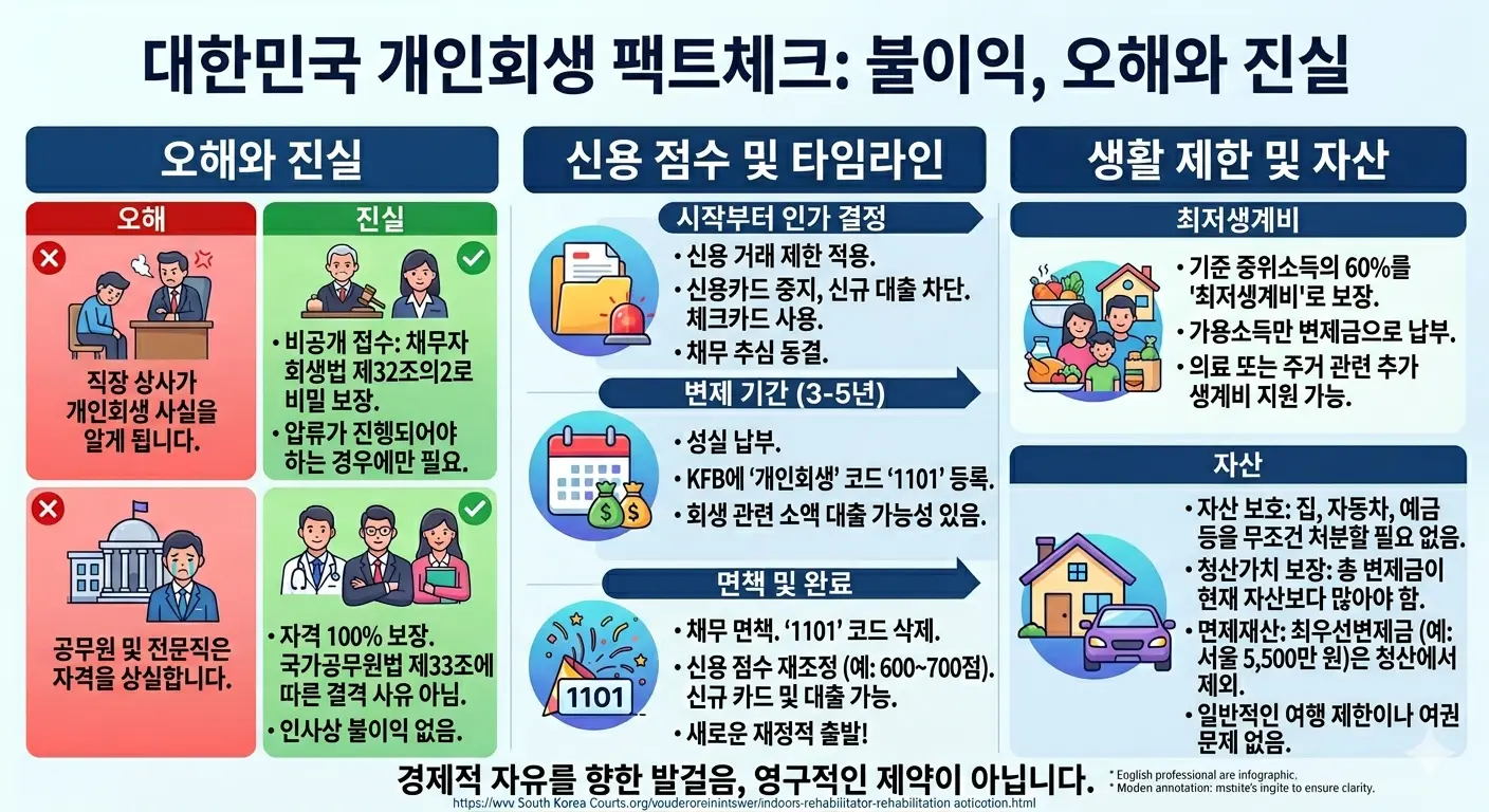 개인회생시 불이익 오해와 진실 이미지