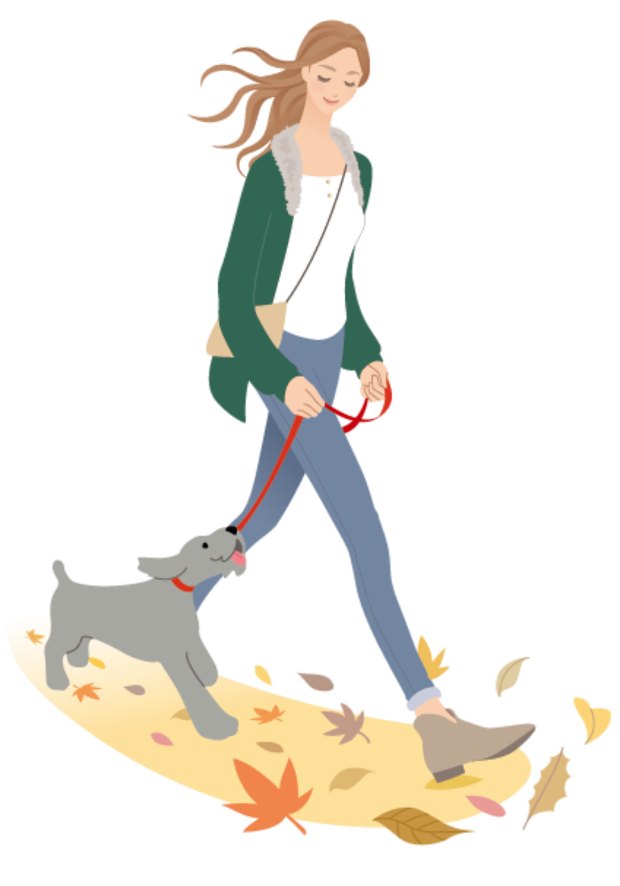 산책하는 여성을 그린 그림