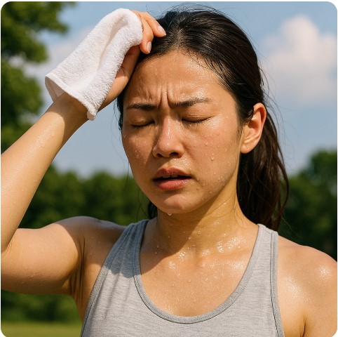 여름철 피부 이미지