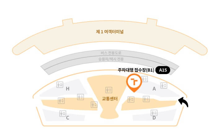 제1여객터미널-주차대행접수장