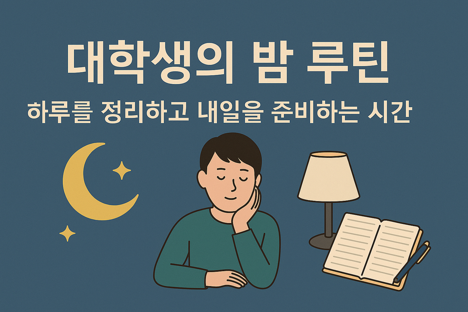 대학생의 밤 루틴 – 하루를 정리하고 내일을 준비하는 시간