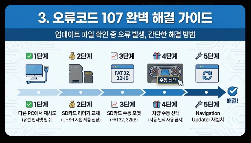 내비게이션 업데이트 오류 해결법