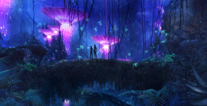 판도라-행성-밤-야광-식물들