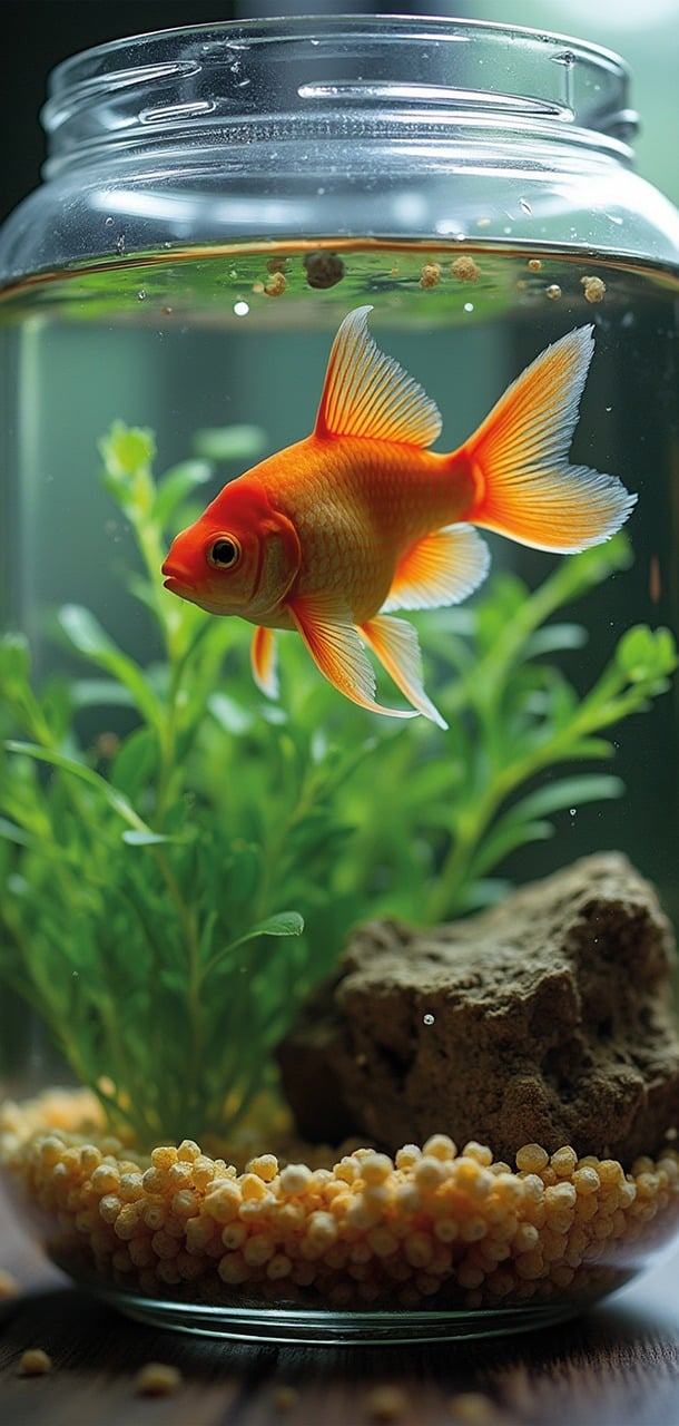 금붕어 어항 설명 사진
