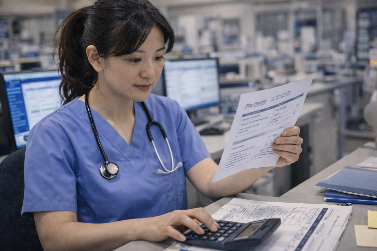 급여 구조: 시급&middot;오버타임&middot;디퍼렌셜 이해하기, 미국 간호사 월급이 계산되는 방식