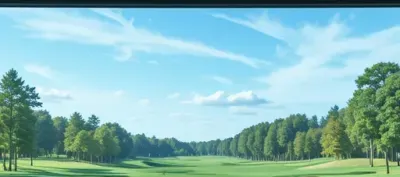 스크린골프 아침 할인 시간대 이용 중인 모습