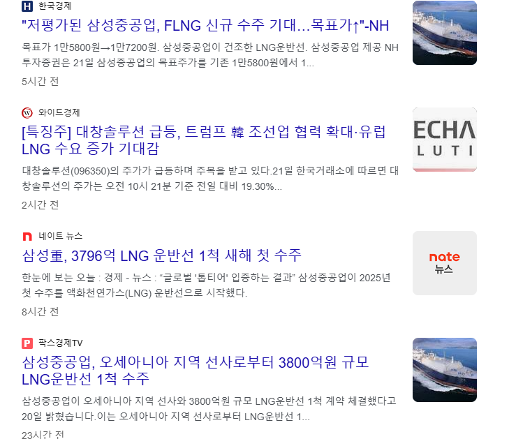 lng 조선업