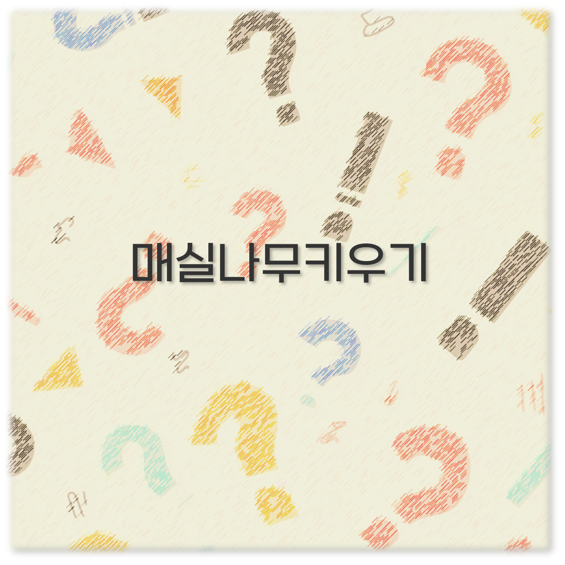 매실나무키우기