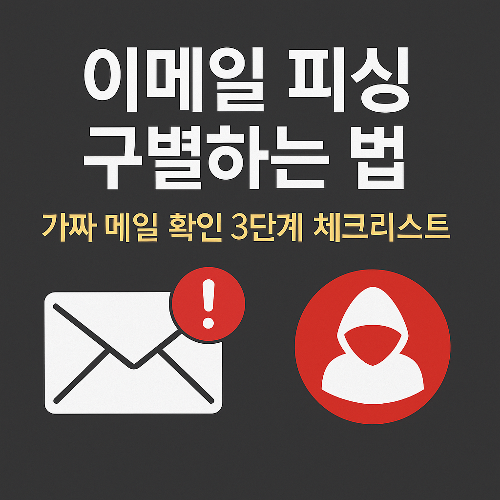 이메일 피싱 구별하는 법 – 가짜 메일 확인 3단계 체크리스트