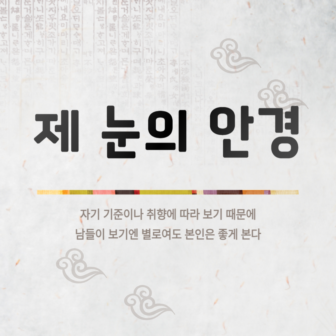제 눈의 안경