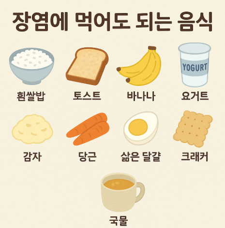 장염에 먹어도 되는 음식 10가지