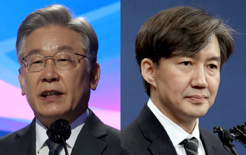 이재명대통령과 조국전장관 사진