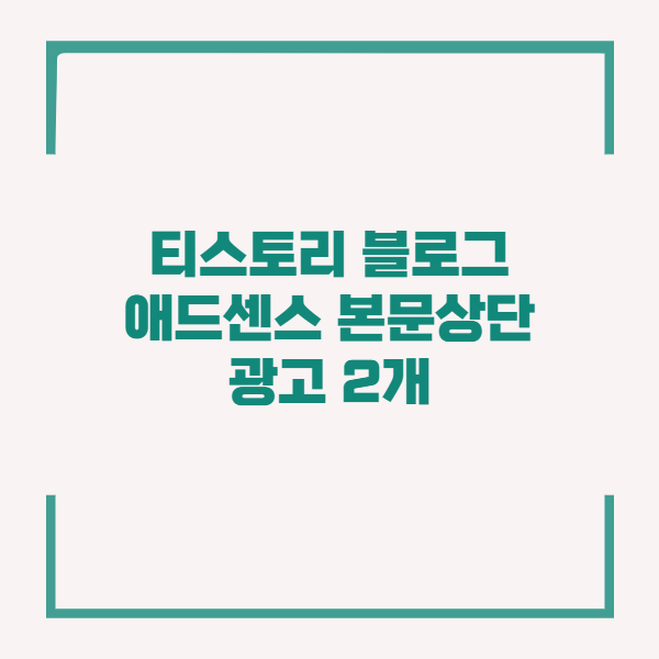 티스토리 애드센스