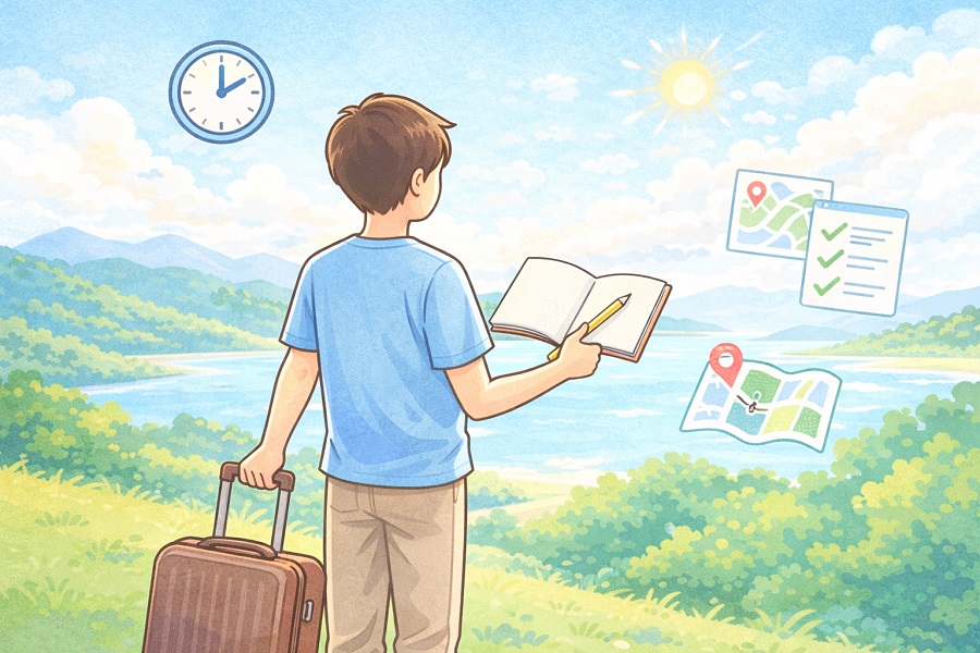 일정없는 여행, 비어있는 여행노트