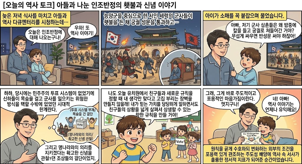 [오늘의 역사 토크] 아들과 나눈 인조반정의 횃불과 신념 이야기