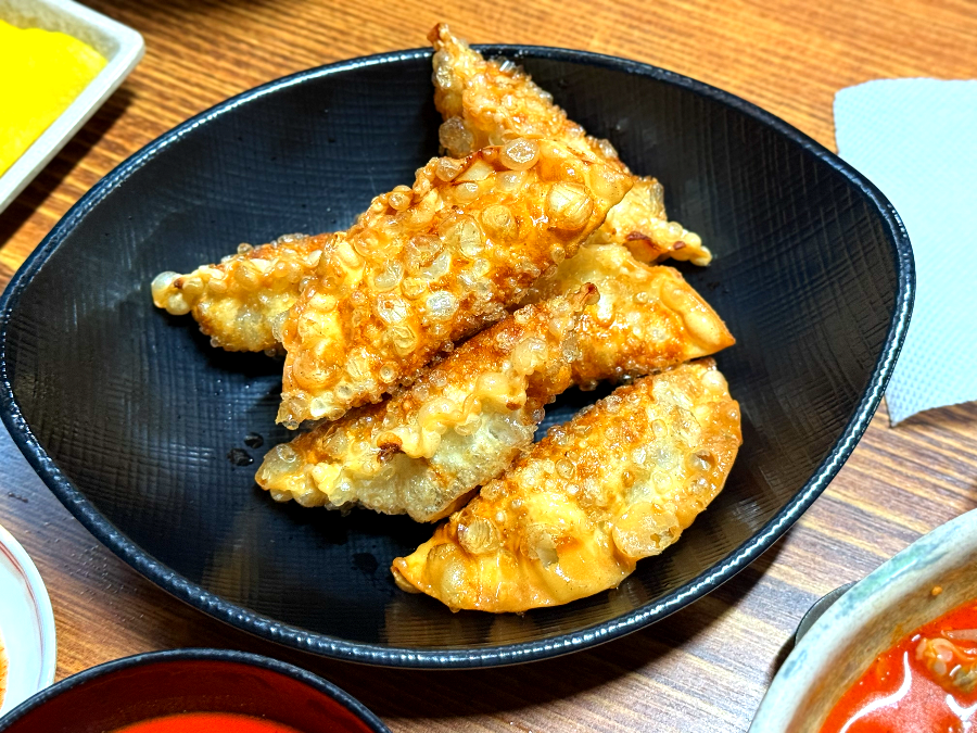 바삭하게 구워진 수제 군만두