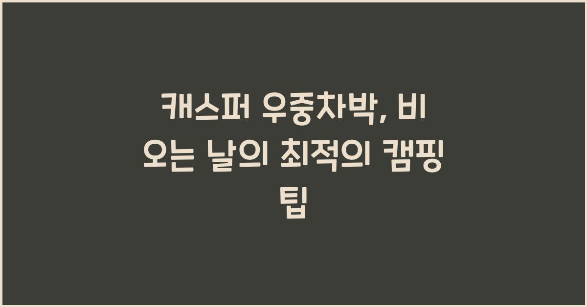 캐스퍼 우중차박