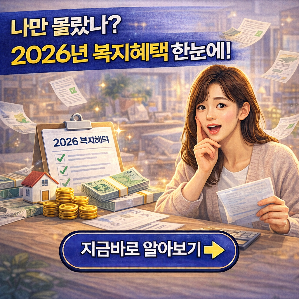 "나만 몰랐나? 2026년 복지혜택 한눈에! 청년&middot;어르신&middot;육아 지원금 모두~챙기세요!"