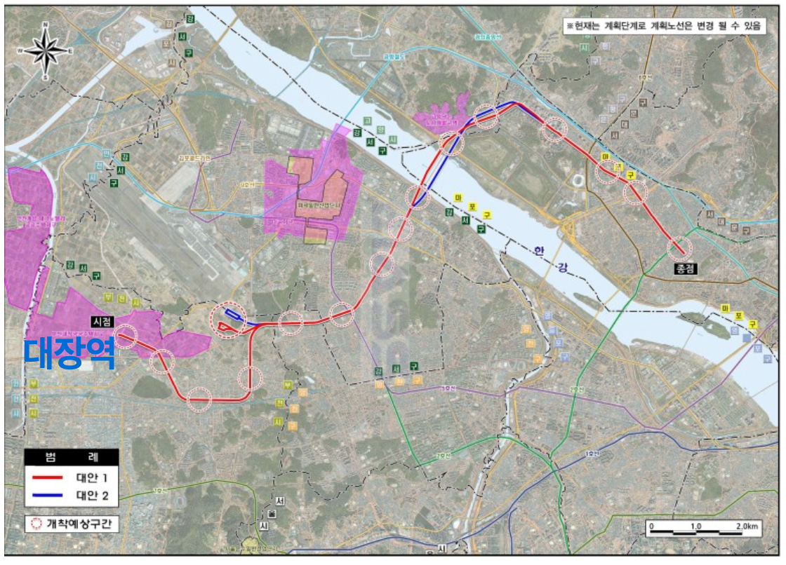대장 홍대선 노선도