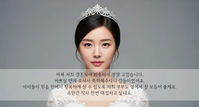 웨딩드레스 입은 여성