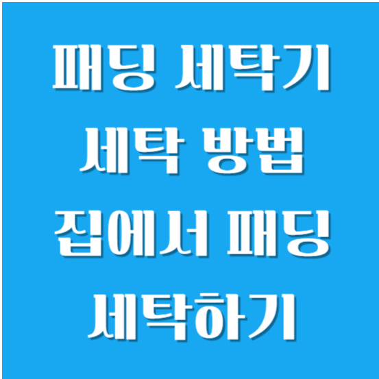 패딩 세탁기 세탁 방법( 집에서 패딩 세탁)