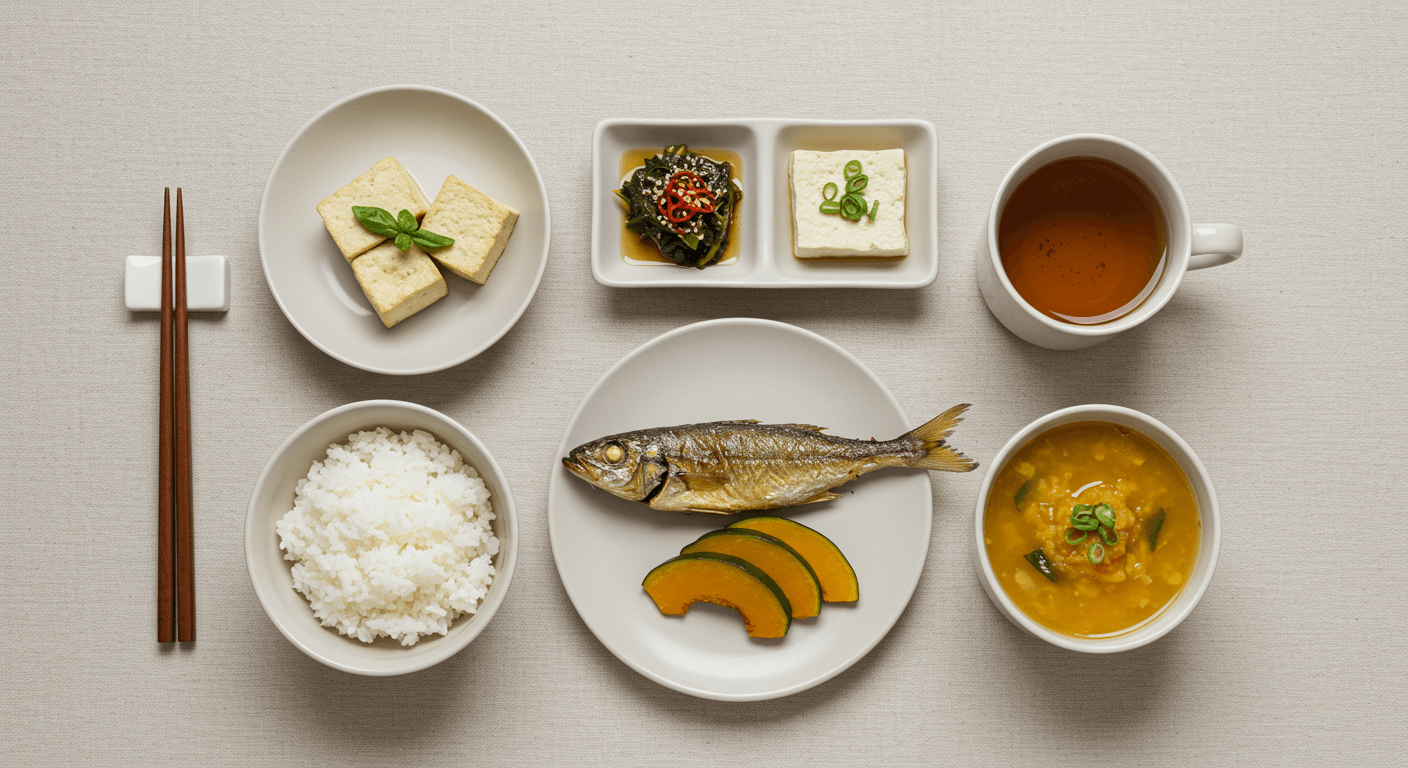 추석 후 피로한 속을 달래는 저녁 기본 구성