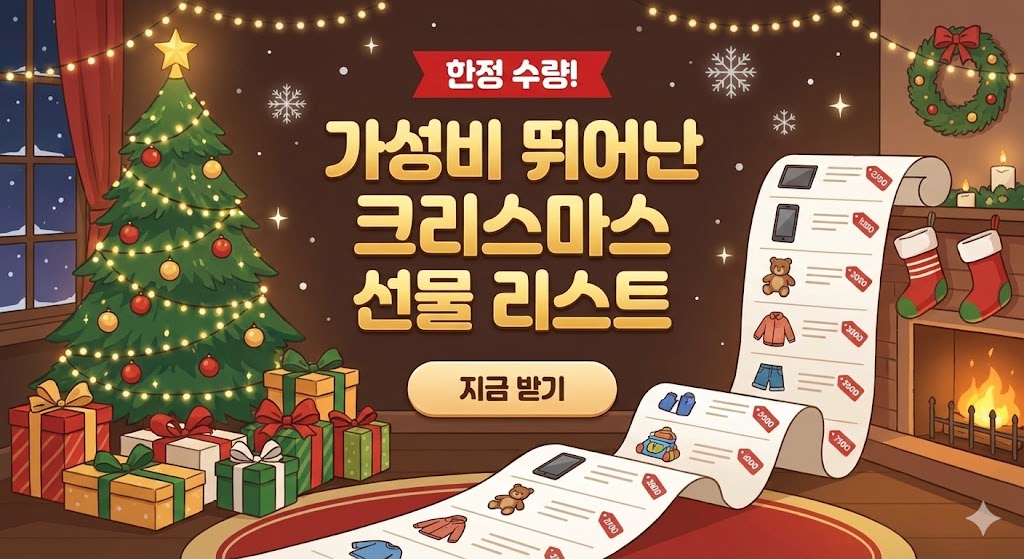한정 수량! 가성비 뛰어난 크리스마스 선물 리스트 지금 받기