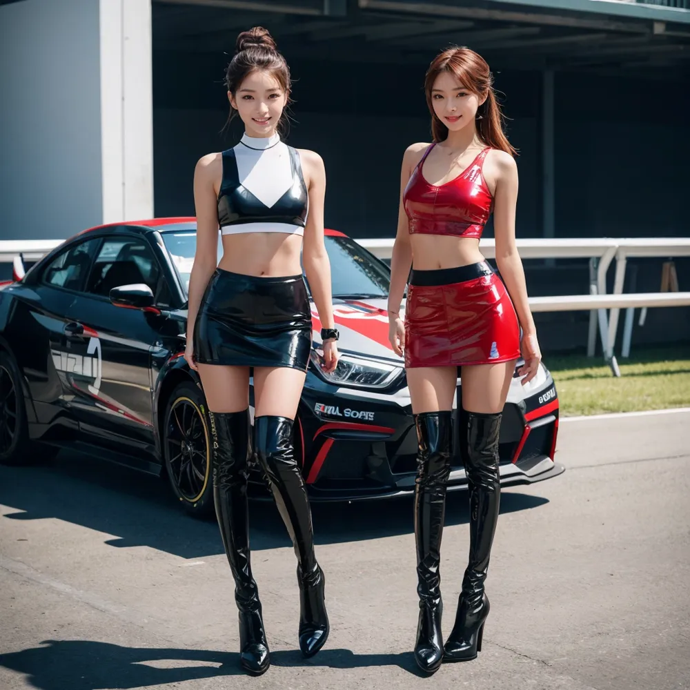 Stable diffusion AI Picture-Racing girl