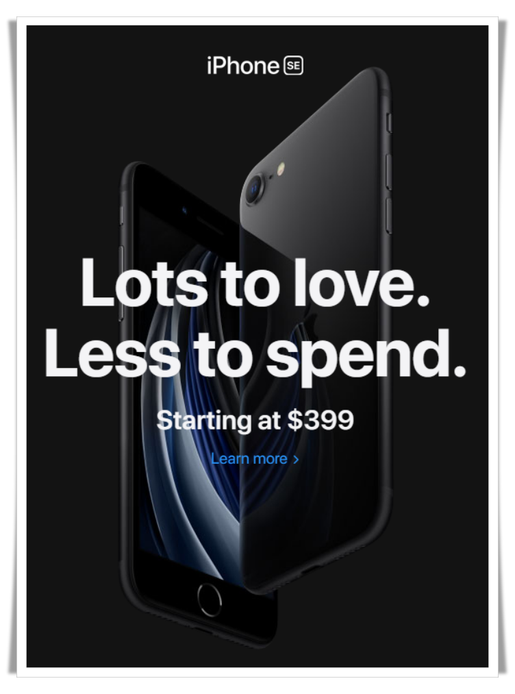 아이폰SE 2세대 출시(출처: 애플홈페이지)