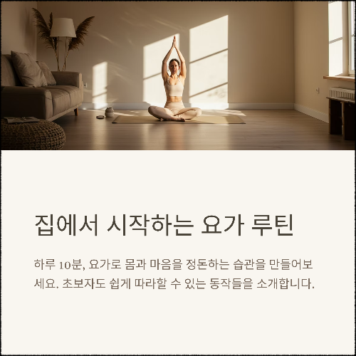 집에서 시작하는 요가 루틴 &ndash; 초보자도 쉽게 따라하는 동작 모음