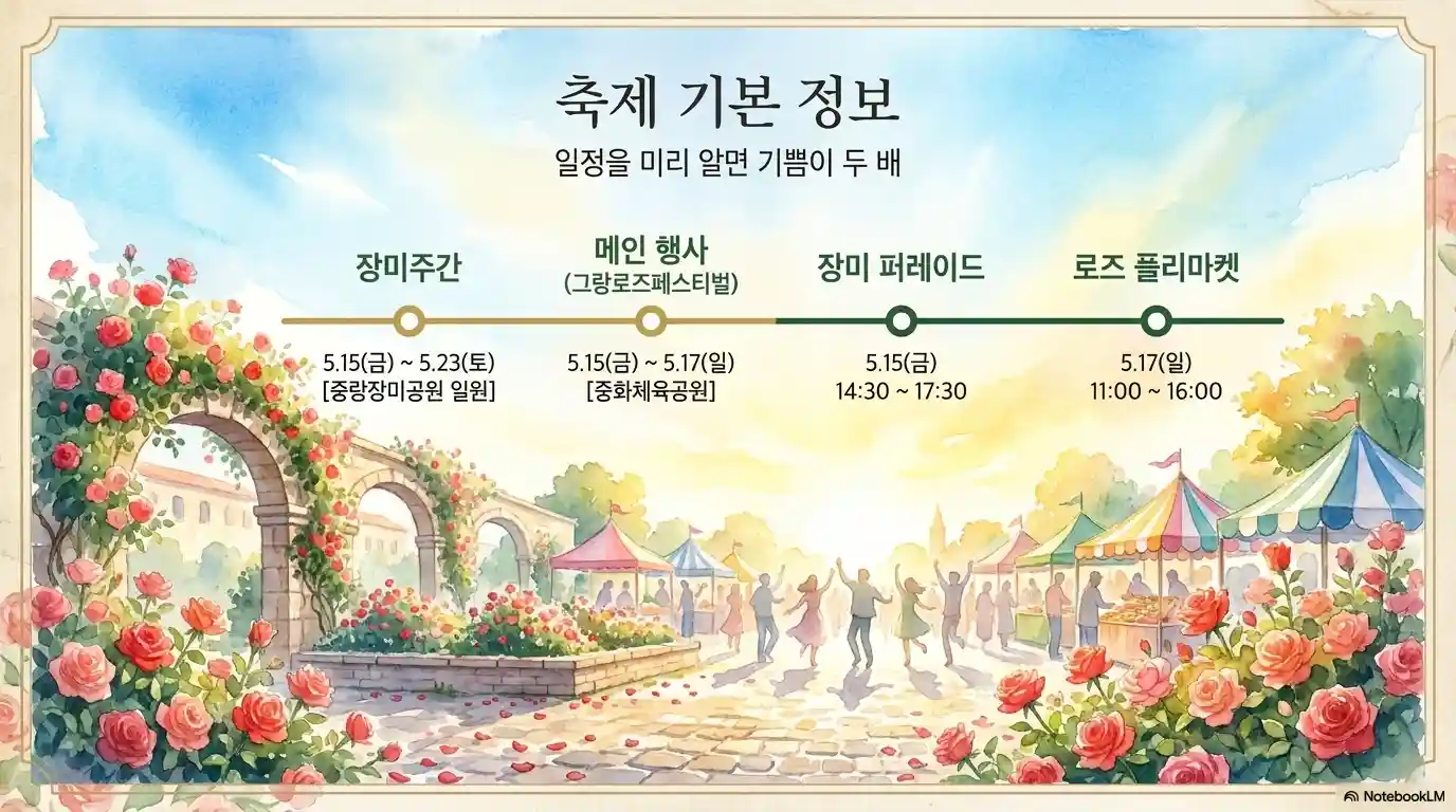 중랑 장미축제 기본 정보