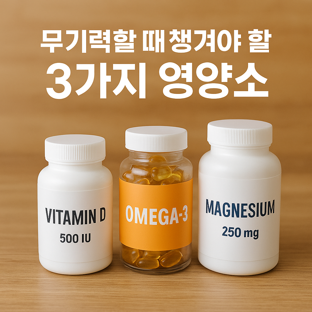 무기력할 때 챙겨야 할 3가지 영양소