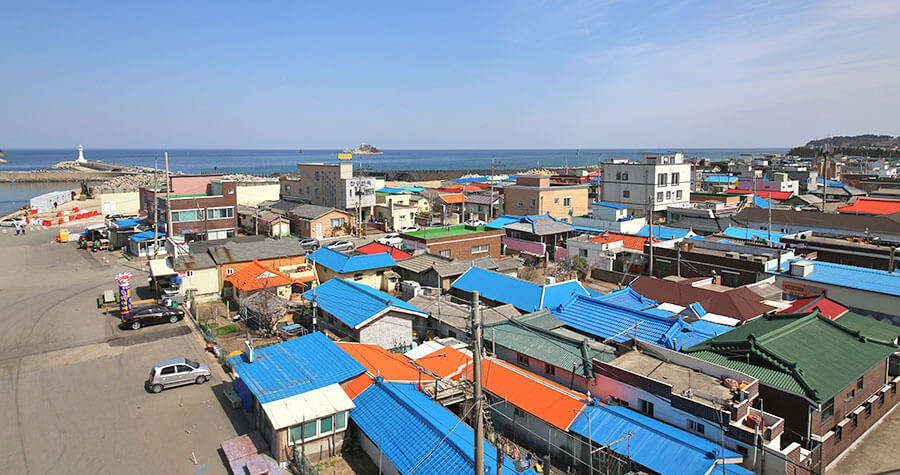 아바이 마을 전경