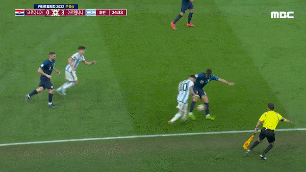 메시의 환상적인 드리블