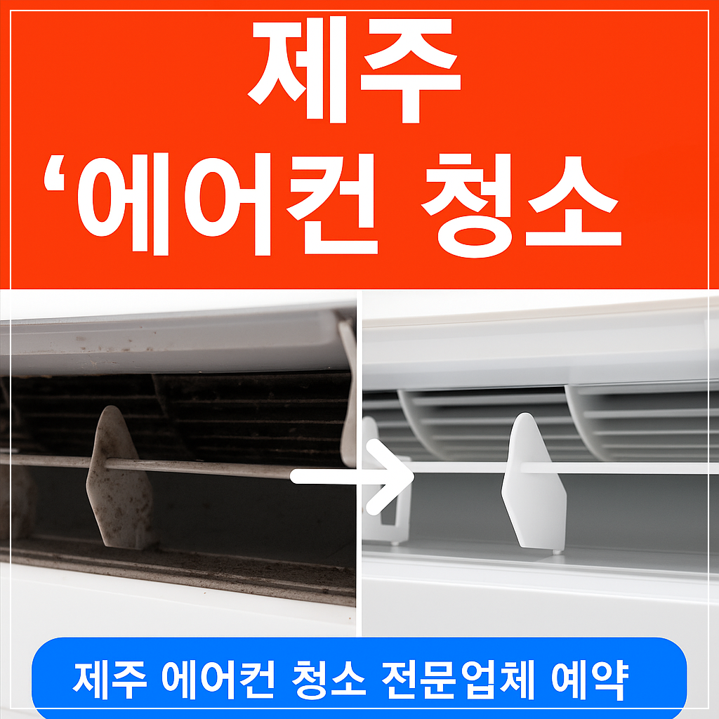 곰팡이 제거와 냉방 효율 개선을 위한 제주도 에어컨 청소 예약 안내
