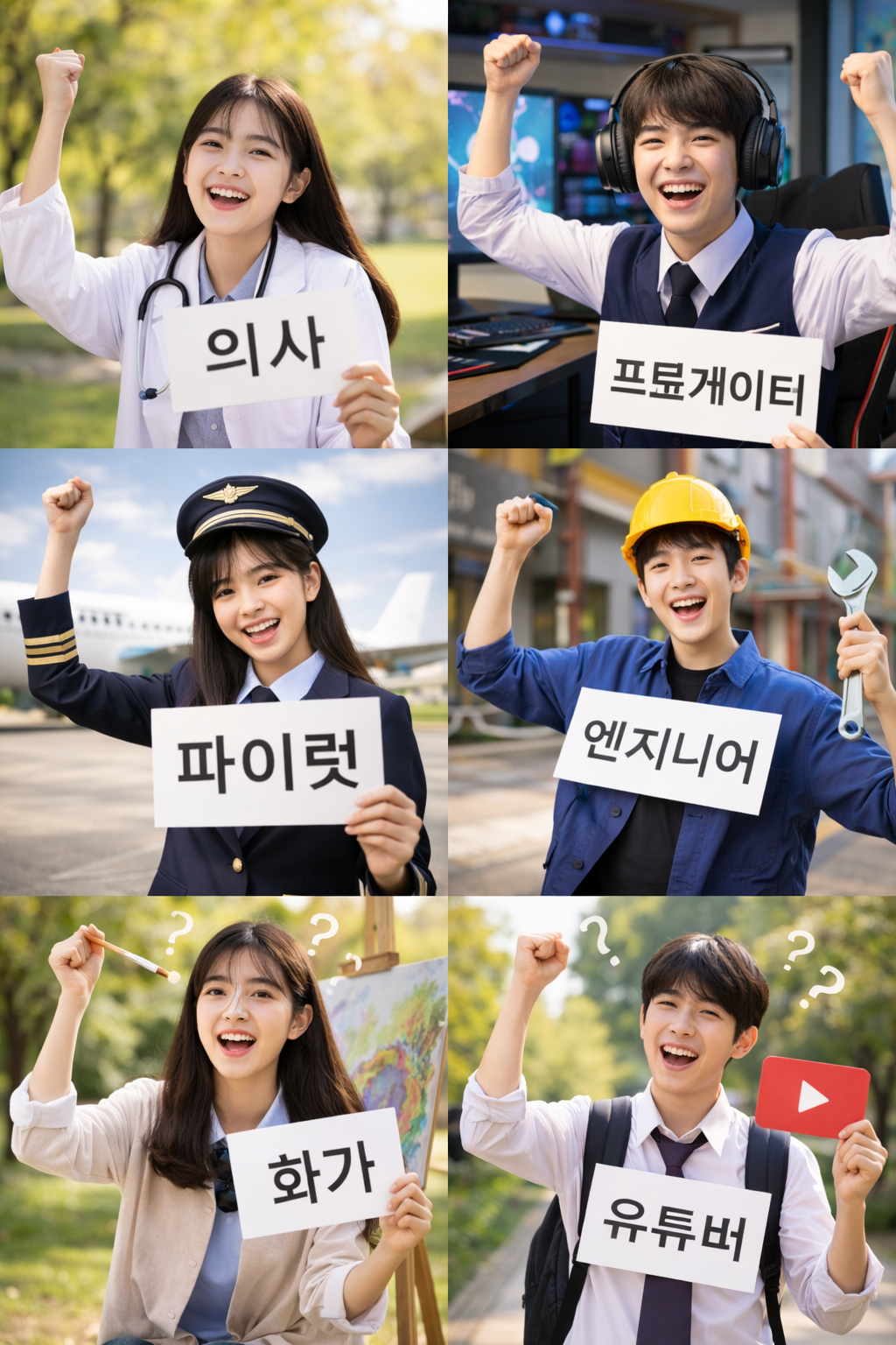 원하는 진로를 찾은 학생들