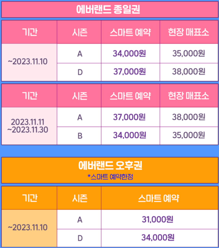 이번 달 에버랜드 자유이용권 스페셜 할인 프로모션