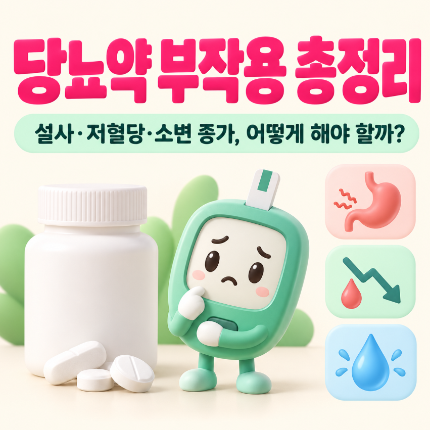 당뇨약 부작용 총정리｜설사&middot;저혈당&middot;소변 증가 나타나면 어떻게 해야 할까?