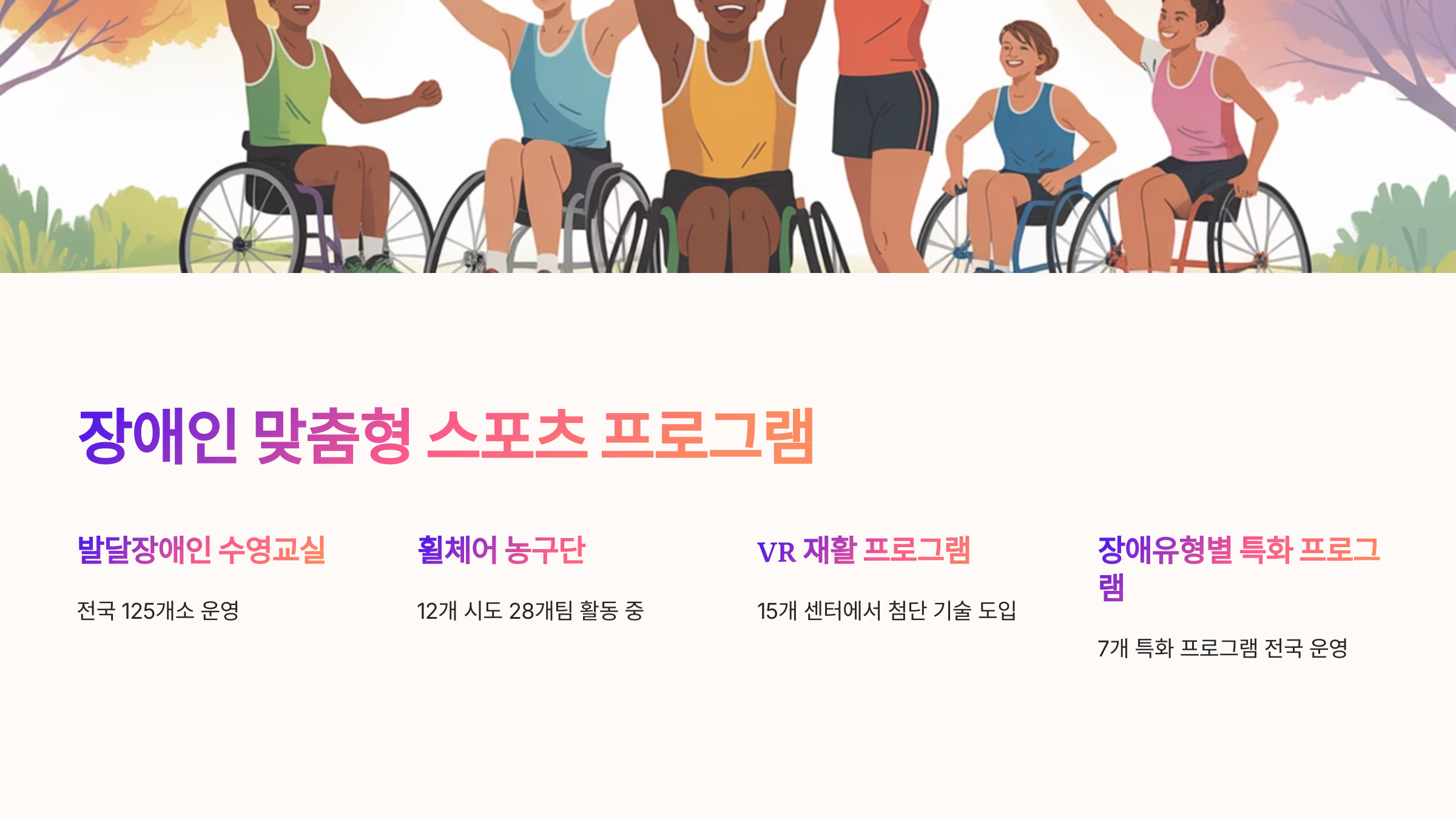 장애인 맞춤형 스포츠 프로그램