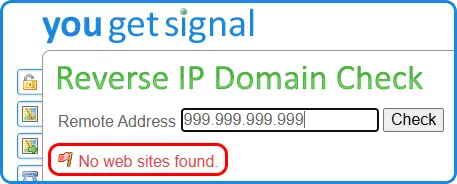 No web sites found